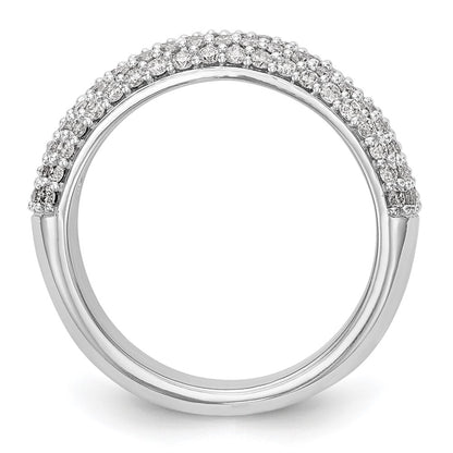 0.78ct. CZ Solid Real 14K White Gold Wedding Band Ring