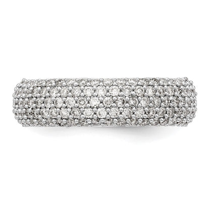 0.78ct. CZ Solid Real 14K White Gold Wedding Band Ring