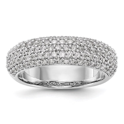 14k white gold real diamond band y6522aa