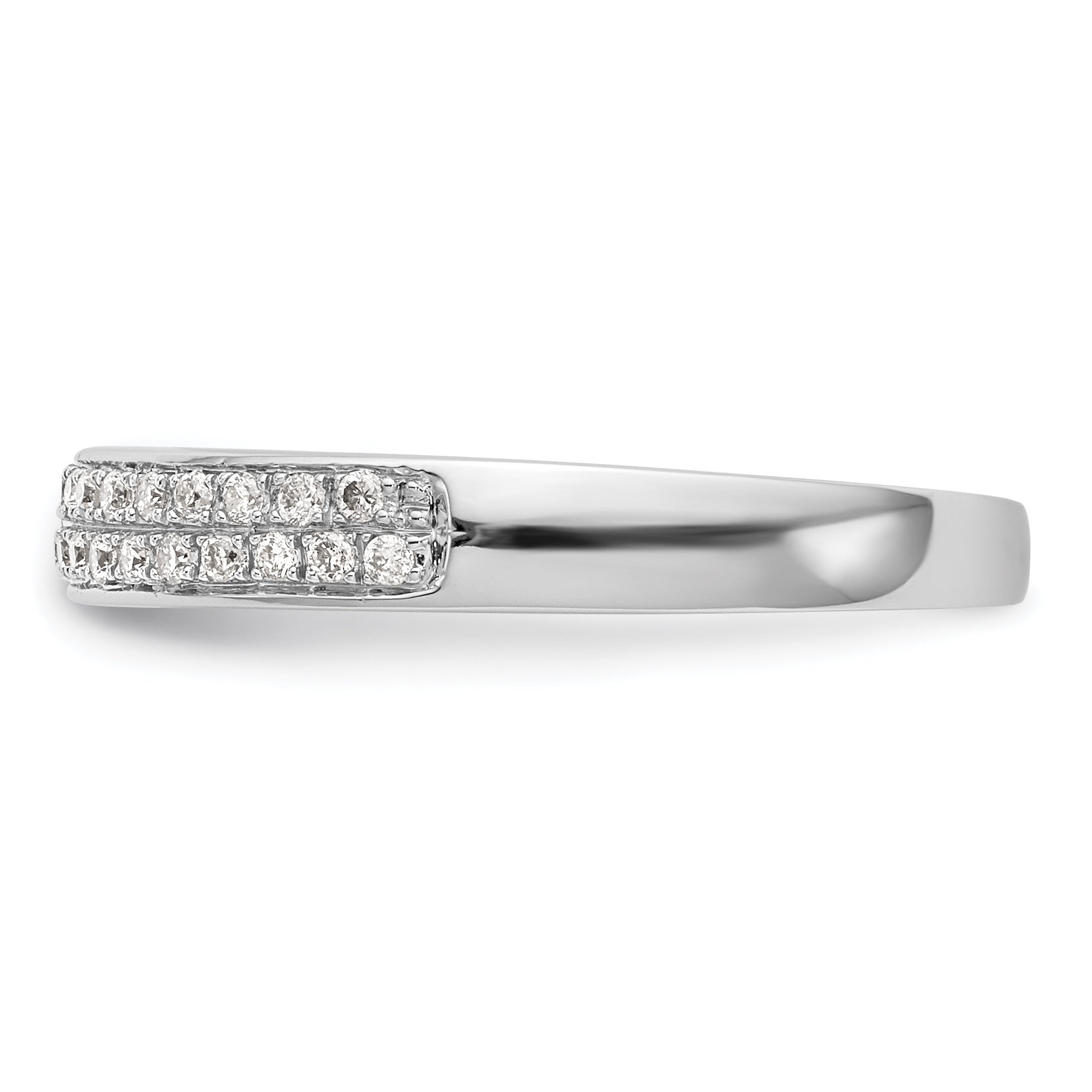 0.20ct. CZ Solid Real 14K White Gold Wedding Band Ring