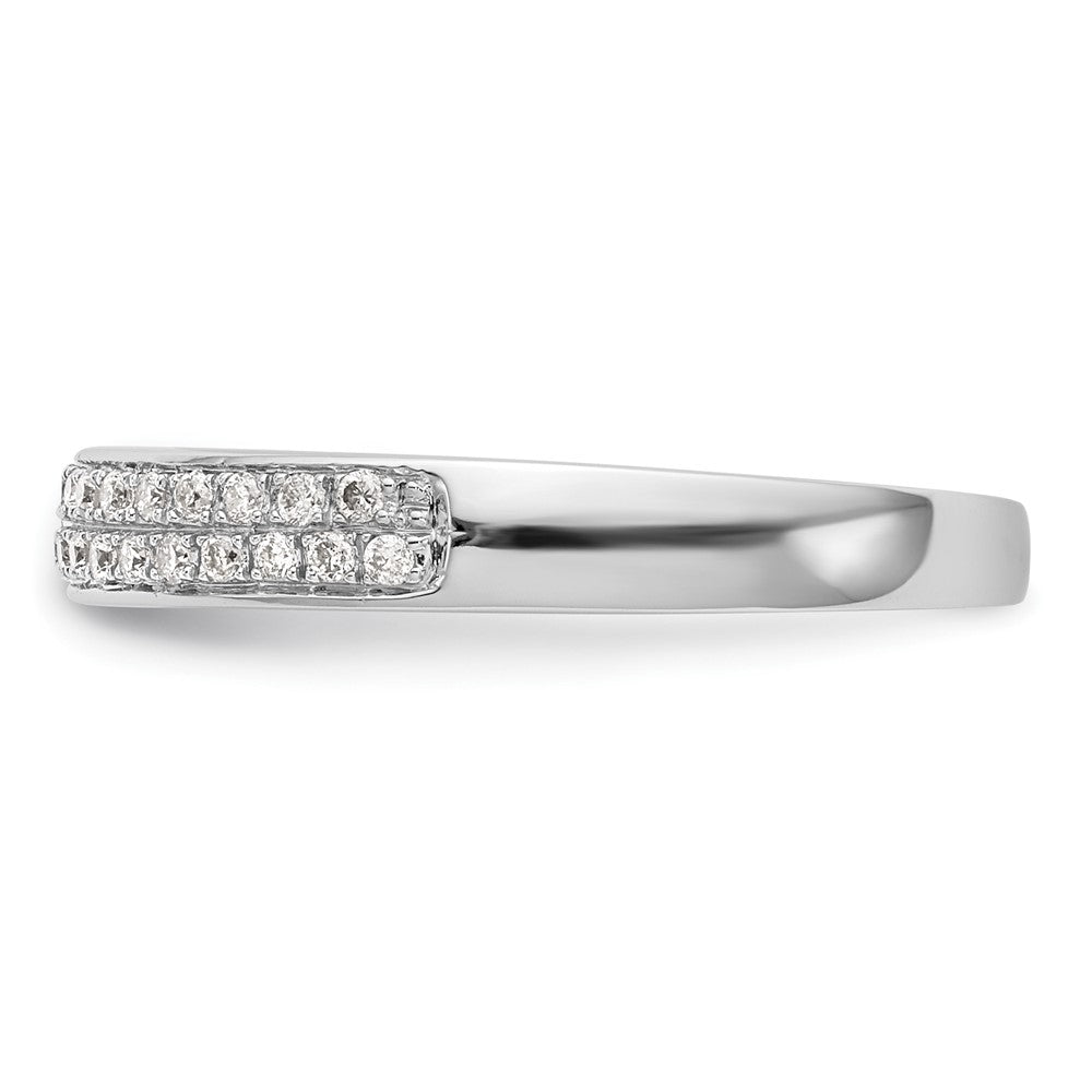 14K White Gold Real Diamond Band