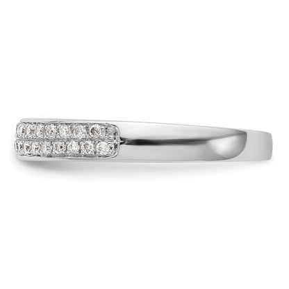 14K White Gold Real Diamond Band
