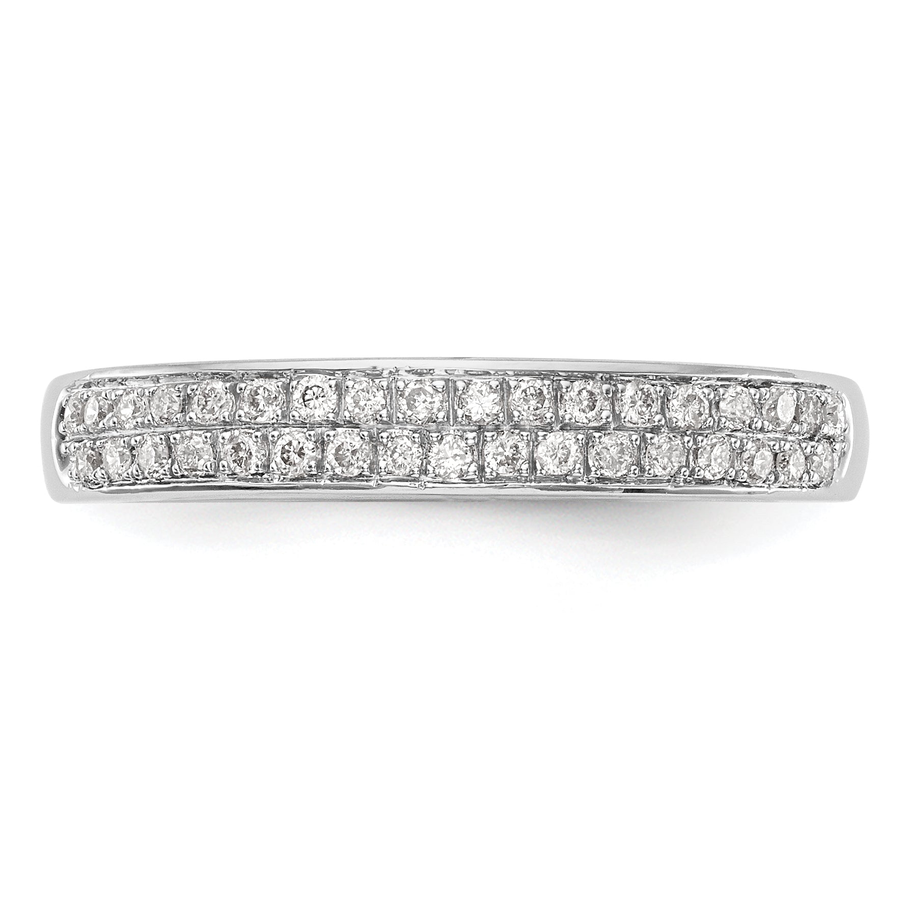 0.20ct. CZ Solid Real 14K White Gold Wedding Band Ring