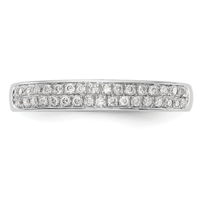 0.20ct. CZ Solid Real 14K White Gold Wedding Band Ring