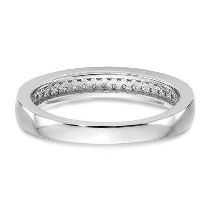 14K White Gold Real Diamond Band