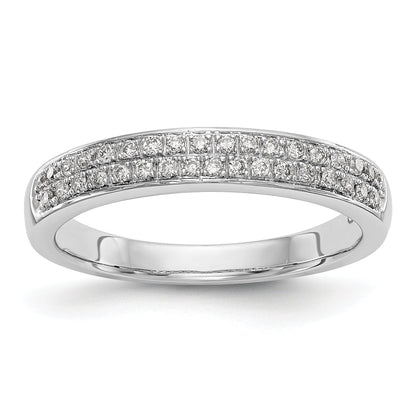0.20ct. CZ Solid Real 14K White Gold Wedding Band Ring