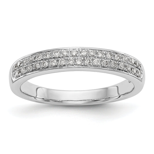 0.20ct. CZ Solid Real 14K White Gold Wedding Band Ring