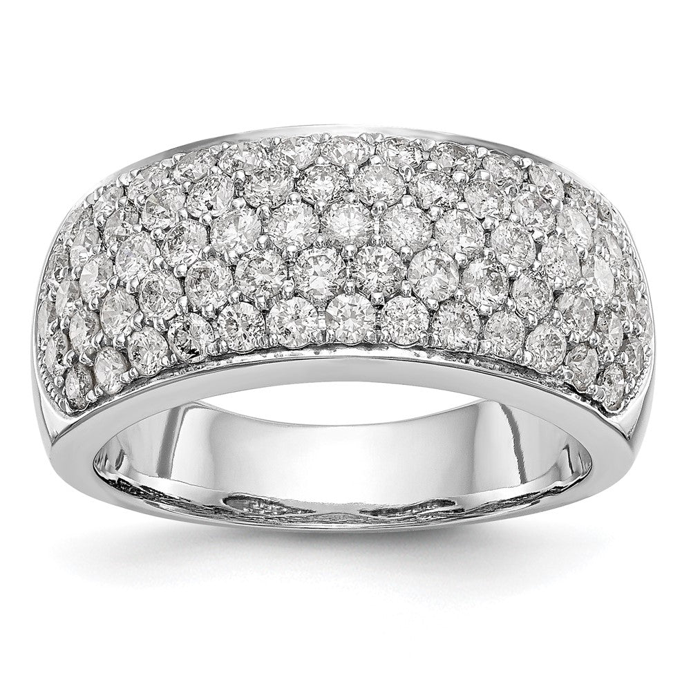14k white gold real diamond band y6554aa