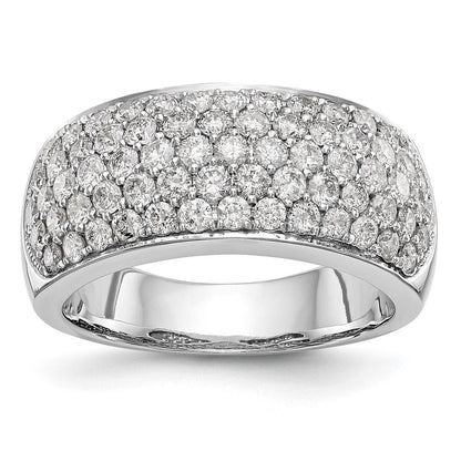14k white gold real diamond band y6554aa