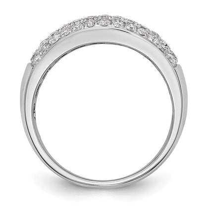 14k white gold real diamond band y4939aa