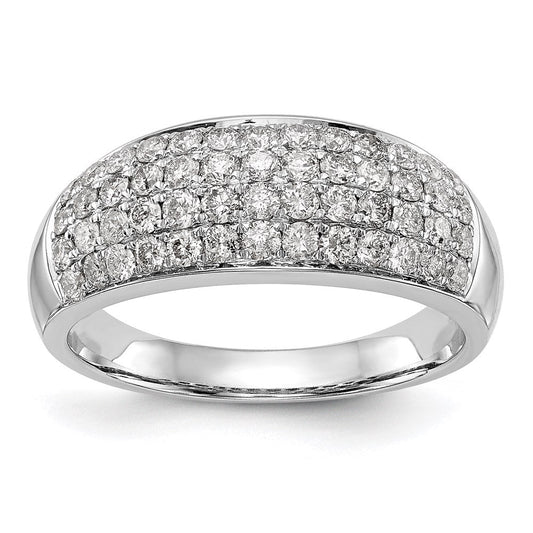 14k white gold real diamond band y4939aa