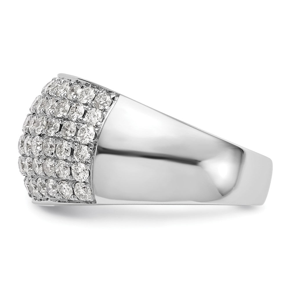 14K White Gold Real Diamond Band