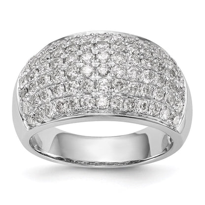 14k white gold real diamond band y4940aa