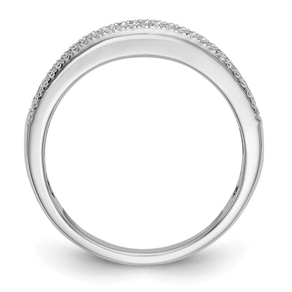 0.46ct. CZ Solid Real 14K White Gold Wedding Band Ring