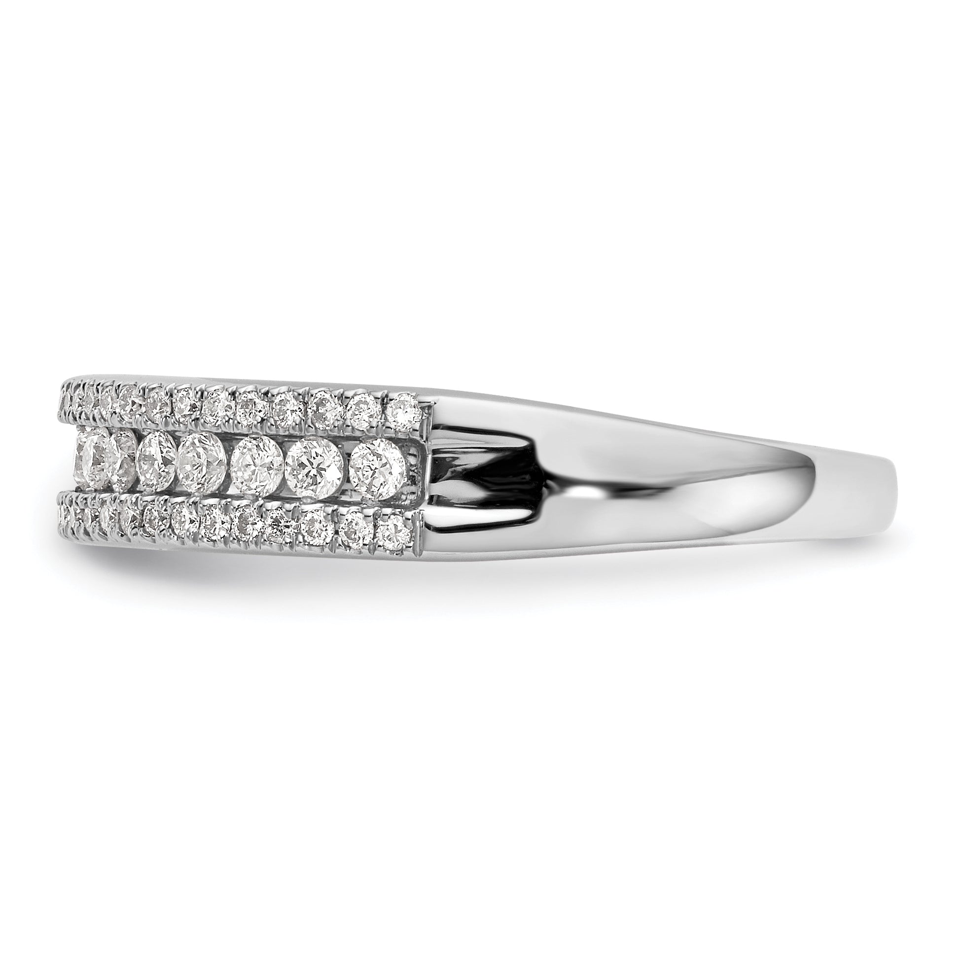 0.46ct. CZ Solid Real 14K White Gold Wedding Band Ring