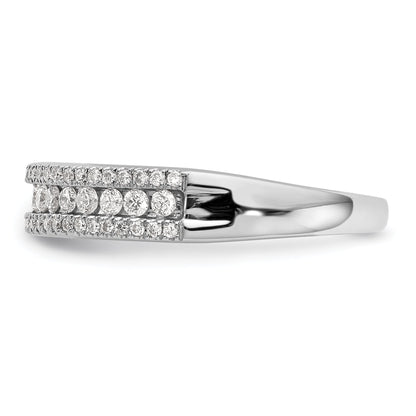 0.46ct. CZ Solid Real 14K White Gold Wedding Band Ring