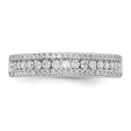 0.46ct. CZ Solid Real 14K White Gold Wedding Band Ring