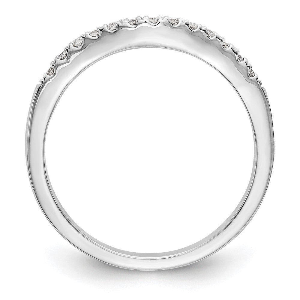 0.36ct. CZ Solid Real 14K Set of Two White Gold Wedding Band Rings