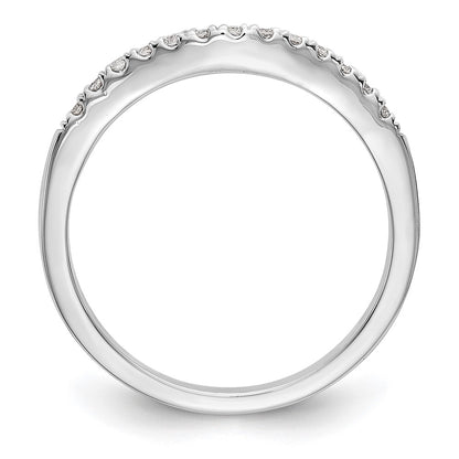 0.36ct. CZ Solid Real 14K Set of Two White Gold Wedding Band Rings