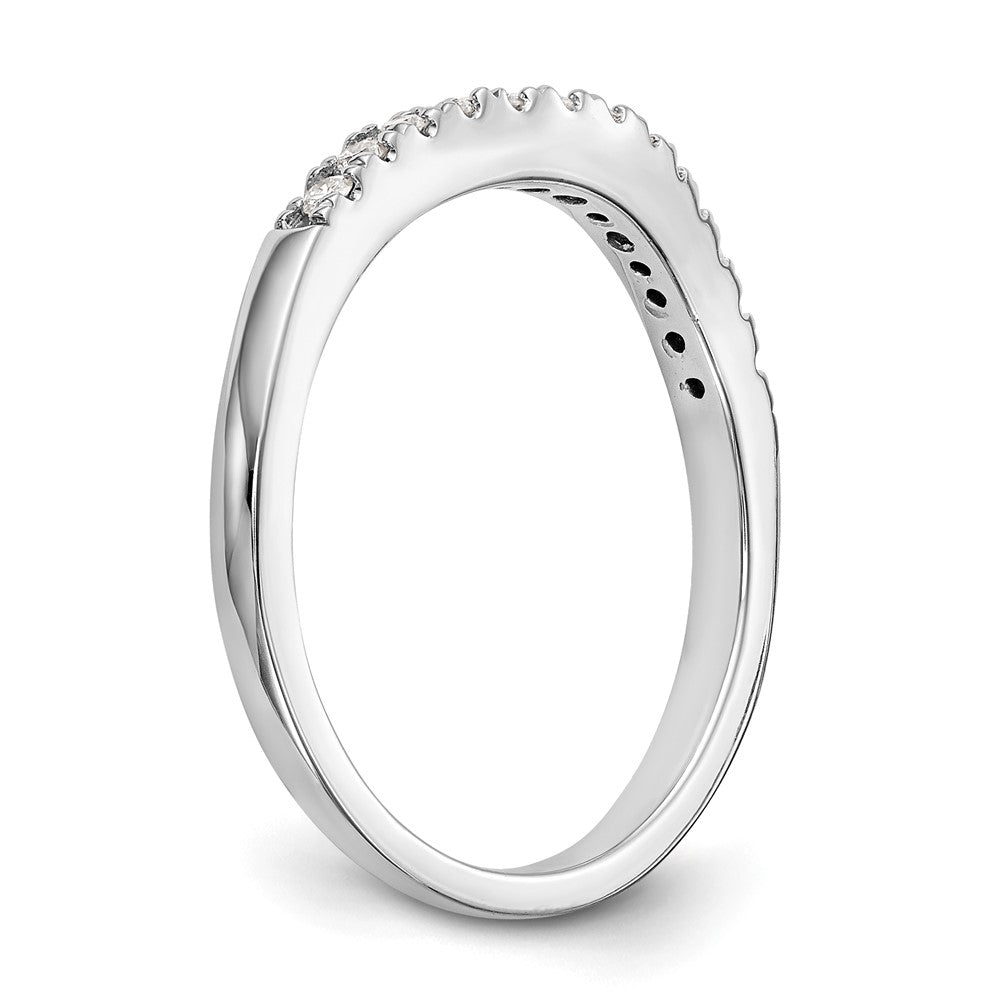 0.36ct. CZ Solid Real 14K Set of Two White Gold Wedding Band Rings