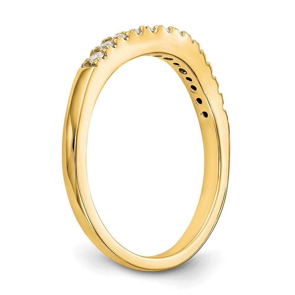 0.36ct. CZ Solid Real 14K Set of Two Yellow Gold Wedding Band Rings