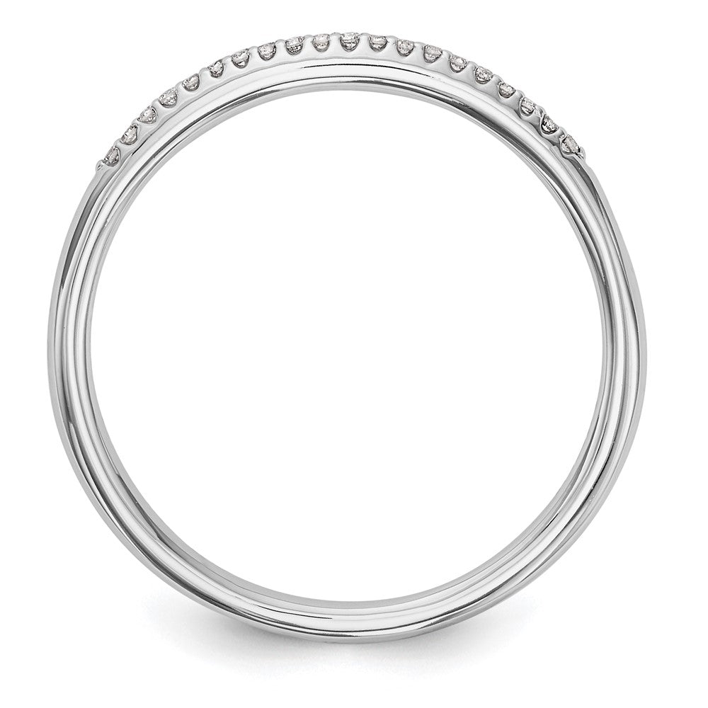 14K White Gold Real Diamond Band