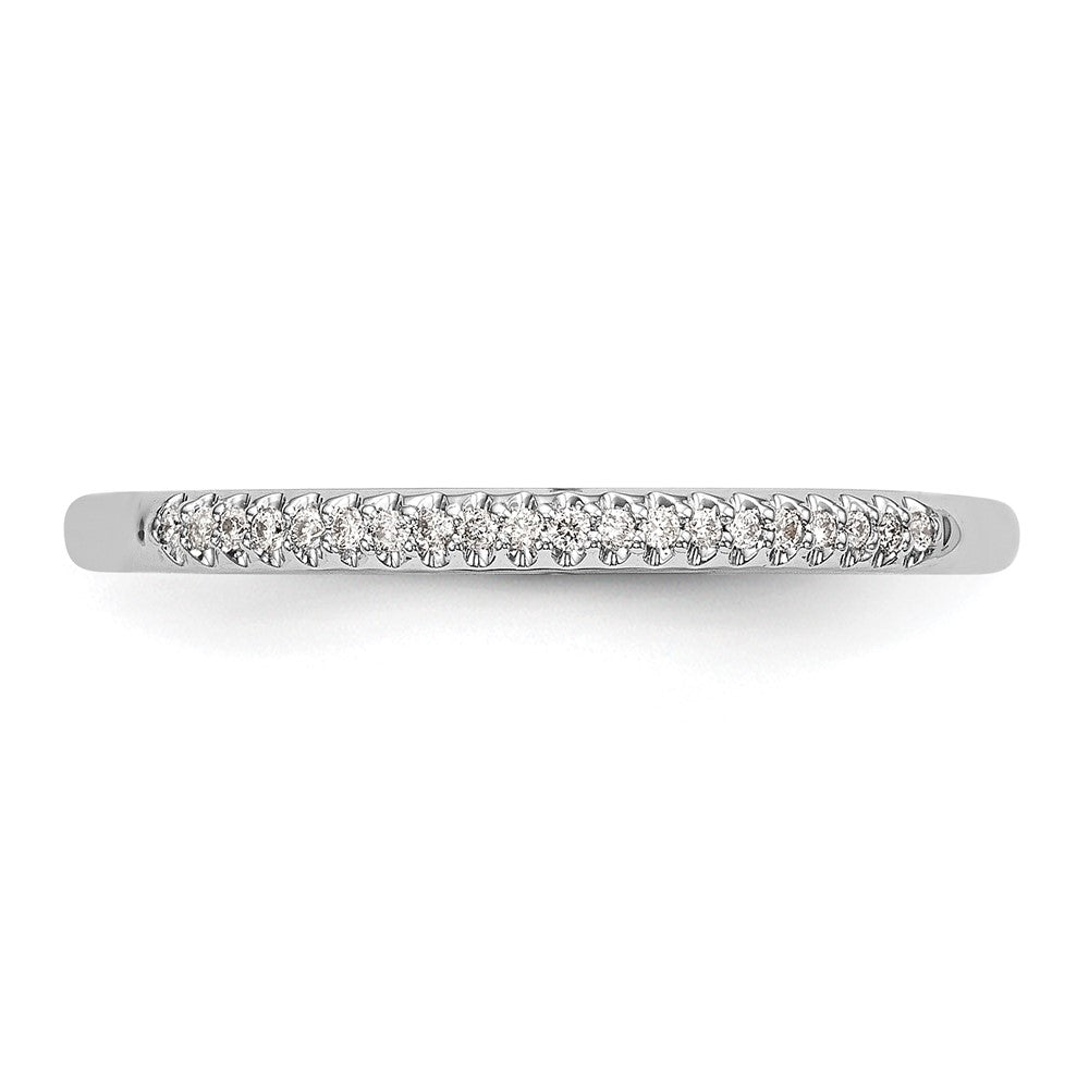 14K White Gold Real Diamond Band