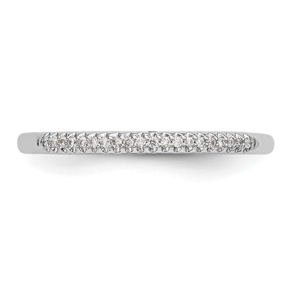 14K White Gold Real Diamond Band