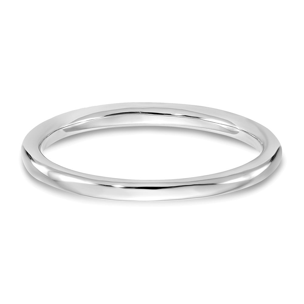 14K White Gold Real Diamond Band