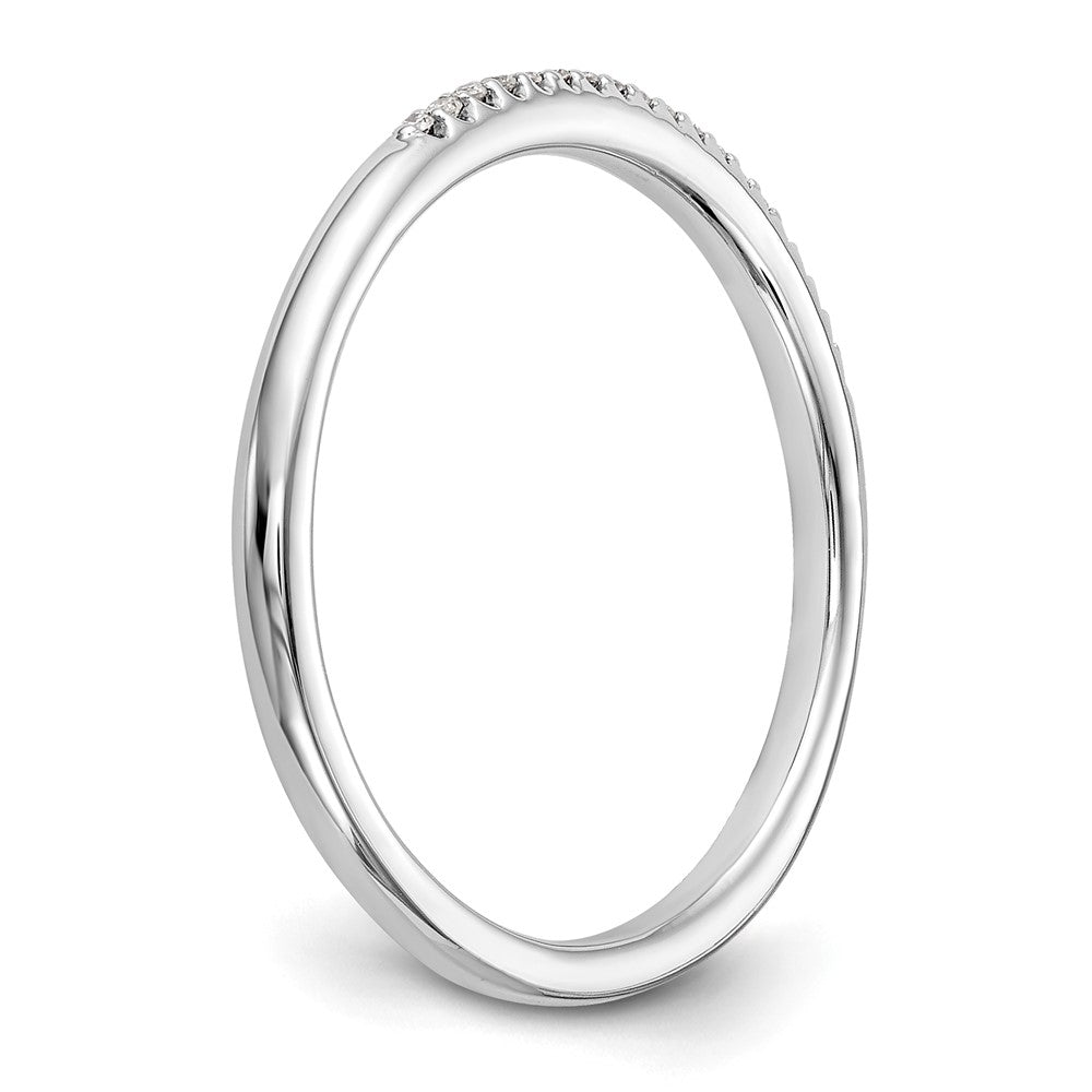 14K White Gold Real Diamond Band
