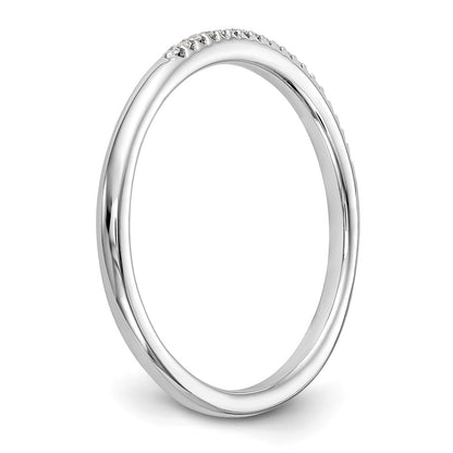 14K White Gold Real Diamond Band