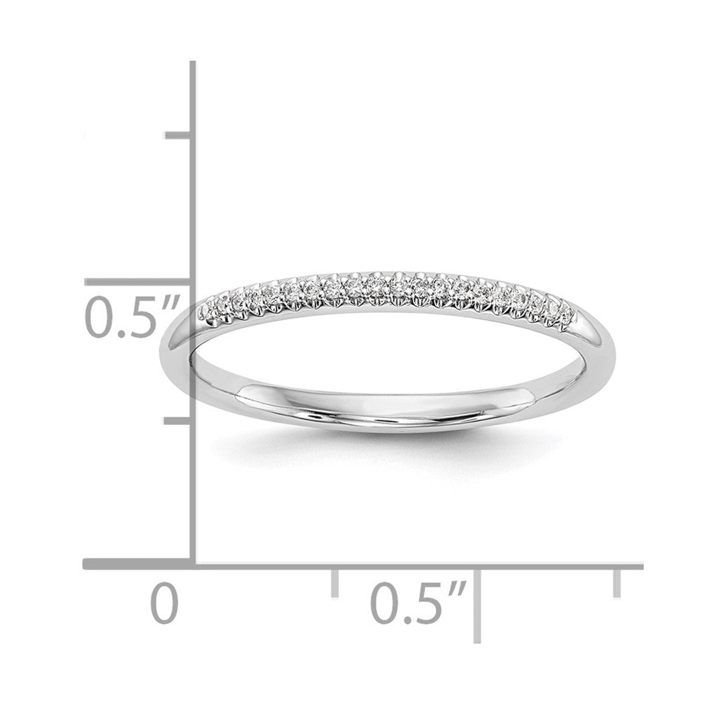 14K White Gold Real Diamond Band