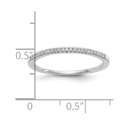 14K White Gold Real Diamond Band