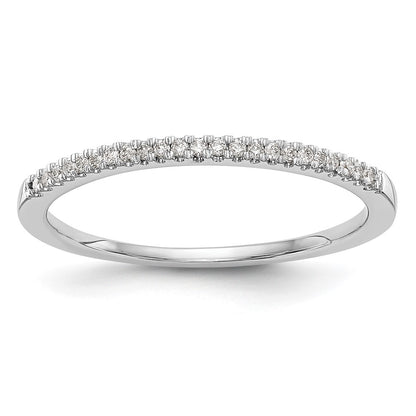 14K White Gold Real Diamond Band