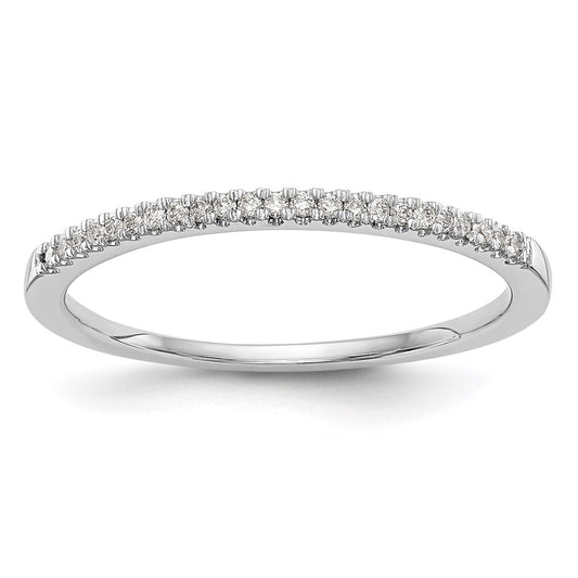 14K White Gold Real Diamond Band
