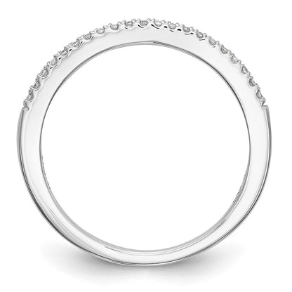 14K White Gold Real Diamond Band