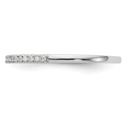 0.16ct. CZ Solid Real 14K White Gold Wedding Band Ring