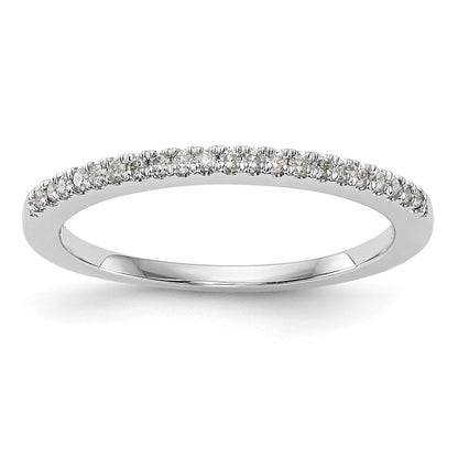 0.16ct. CZ Solid Real 14K White Gold Wedding Band Ring