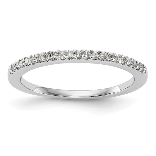 0.16ct. CZ Solid Real 14K White Gold Wedding Band Ring