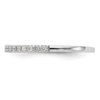 0.34ct. CZ Solid Real 14K White Gold Wedding Band Ring