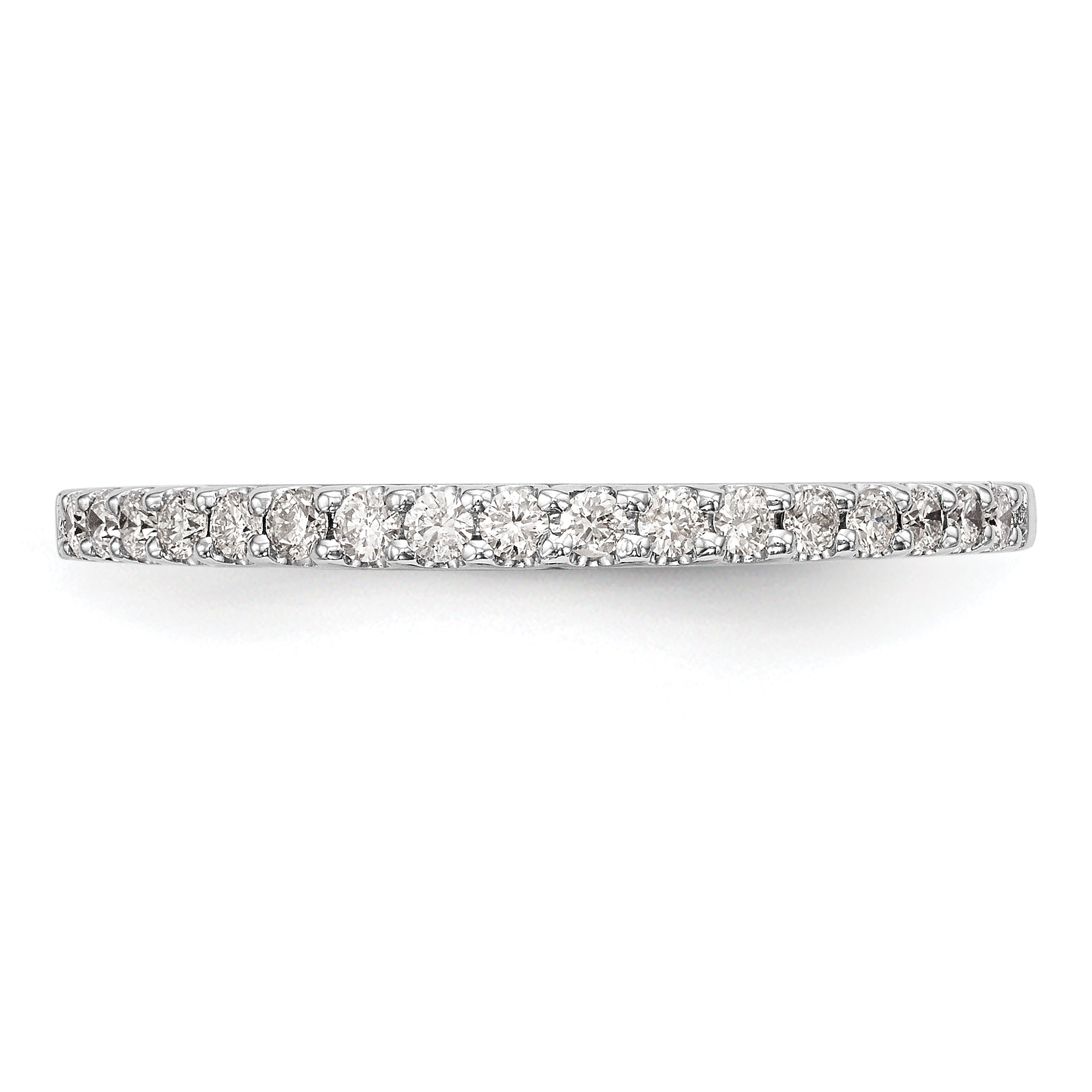 0.34ct. CZ Solid Real 14K White Gold Wedding Band Ring