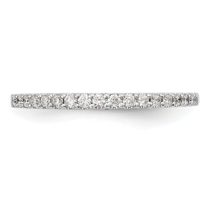 0.34ct. CZ Solid Real 14K White Gold Wedding Band Ring