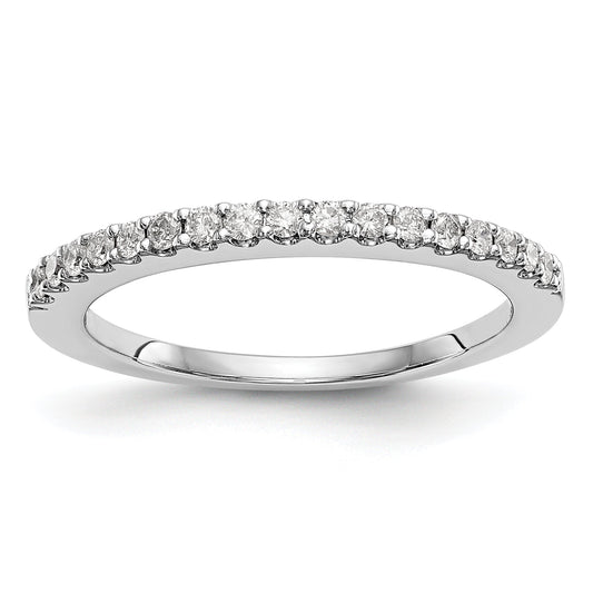 0.34ct. CZ Solid Real 14K White Gold Wedding Band Ring
