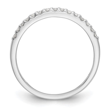 14K White Gold Real Diamond Band
