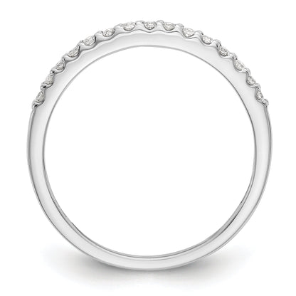 0.12ct. CZ Solid Real 14K White Gold Wedding Band Ring