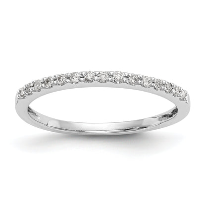 0.12ct. CZ Solid Real 14K White Gold Wedding Band Ring