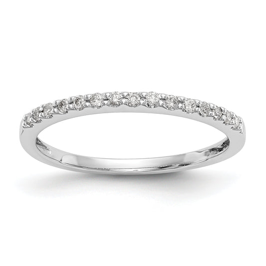 0.12ct. CZ Solid Real 14K White Gold Wedding Band Ring