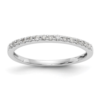 14K White Gold Real Diamond Band