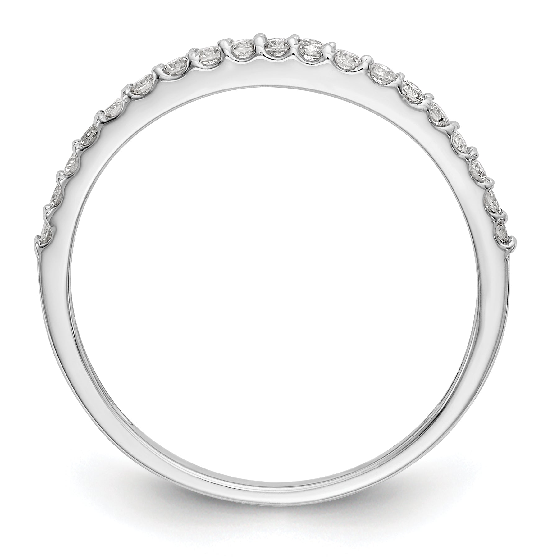0.20ct. CZ Solid Real 14K White Gold Wedding Band Ring
