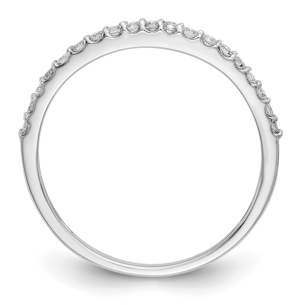 14K White Gold Real Diamond Band